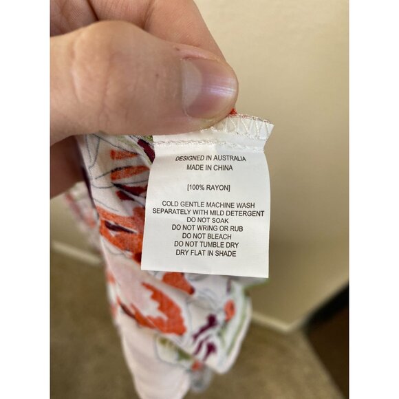 Abel The Label Womens Floral Print Maxi Dress L Lightweight Rayon Sleeveless NEW - Picture 5 of 10